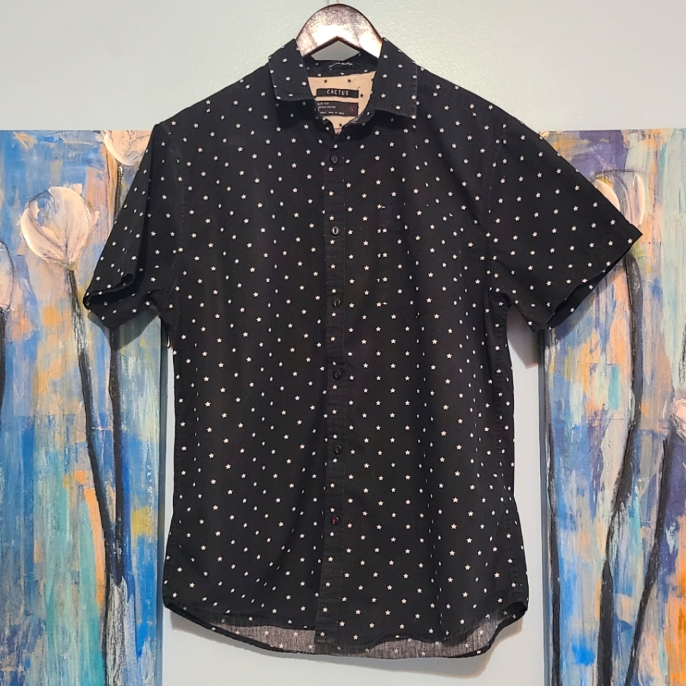 Men's Black Polka Dot Shirt